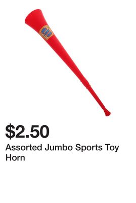 Assorted Jumbo Sports Toy Horn