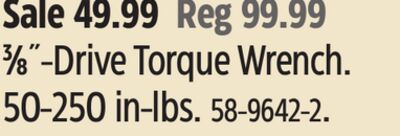 Mastercraft 3⁄8˝- Drive Torque Wrench