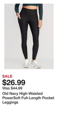 Old Navy High-Waisted PowerSoft Full-Length Pocket Leggings