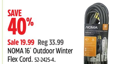 NOMA 16´ Outdoor Winter Flex Cord.