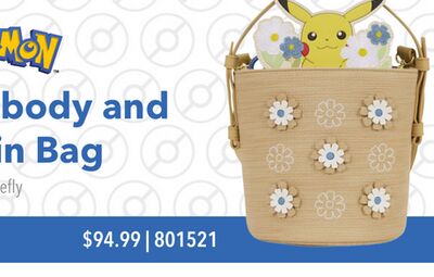Pokemon Floral Crossbody and Tote Coin Bag