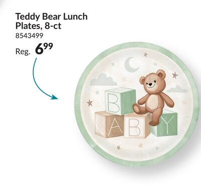 Teddy Bear Lunch Plates 8-ct