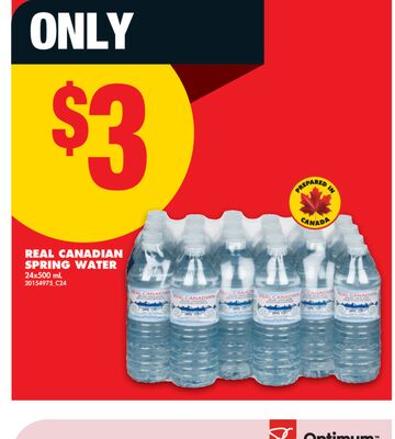 REAL CANADIAN SPRING WATER,24x500 mL