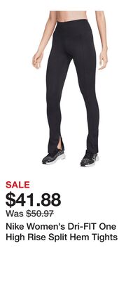 Nike Women's Dri-FIT One High Rise Split Hem Tights