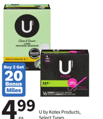 U by Kotex Products