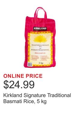 Kirkland Signature Traditional Basmati Rice, 5 kg