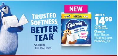 CHARMIN BATH TISSUE, 12=48 roll