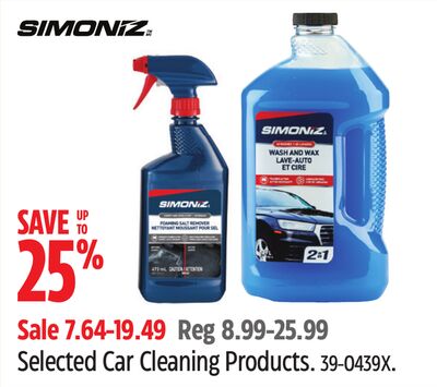 Simoniz Selected Car Cleaning Products