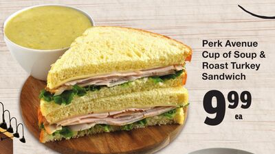 Perk Avenue Cup of Soup & Roast Turkey Sandwich