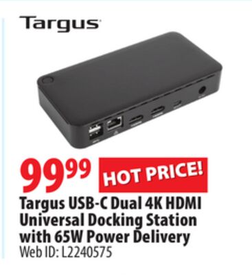 Targus USB-C Dual 4K HDMI Universal Docking Station with 65W Power Delivery