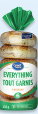 Great Value bagels 6-pack.