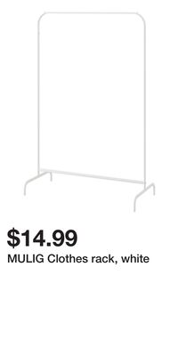 MULIG Clothes rack, white