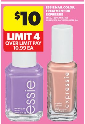 ESSIE NAIL COLOR, TREATMENT OR EXPRESSIE