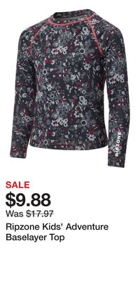 Ripzone Kids' Adventure Baselayer Top