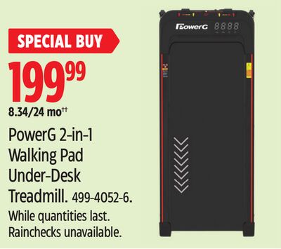 PowerG 2-in-1 Walking Pad Under-Desk Treadmill.