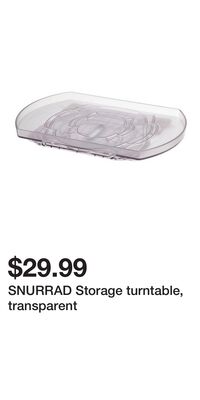 SNURRAD Storage turntable, transparent