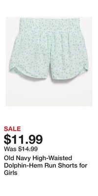 Old Navy High-Waisted Dolphin-Hem Run Shorts for Girls