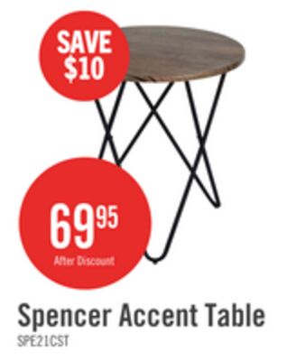 Spencer 20" Accent Table - Brown