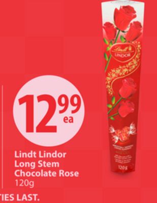 Lindt Lindor Long Stem Chocolate Rose