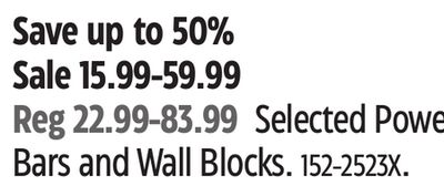 NOMA Selected Powe Bars and Wall Blocks
