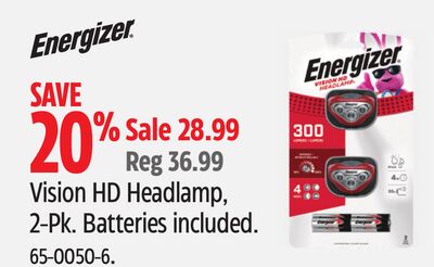 Energizer Vision HD Headlamp, 2-Pk.