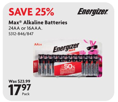 Max® Alkaline Batteries