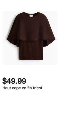 Haut cape en fin tricot