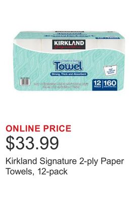 Kirkland Signature 2-ply Paper Towels, 12-pack