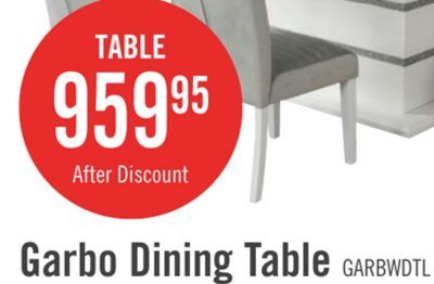 Garbo Dining Table with Glass Insert, Pedestal Base, Glam, 78.75"W - White