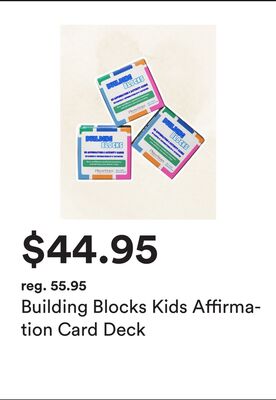 Building Blocks Kids Affirmation Card Deck