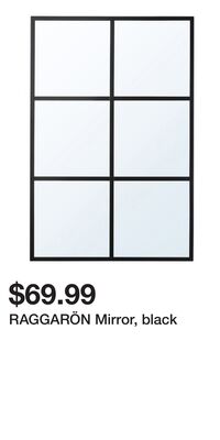 RAGGARÖN Mirror, black