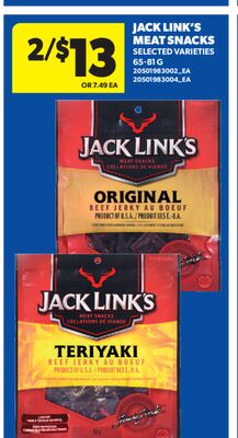 JACK LINK'S MEAT SNACKS, 65-81 G