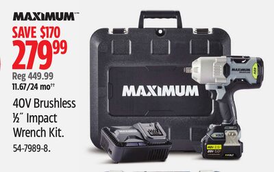 Maximum 40V Brushless 1⁄2˝ Impact Wrench Kit