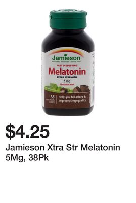 Jamieson Xtra Str Melatonin 5Mg, 38Pk