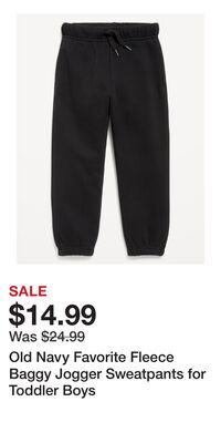 Old Navy Favorite Fleece Baggy Jogger Sweatpants for Toddler Boys