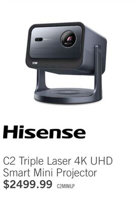 Hisense C2 Triple Laser 4K UHD Smart Mini Projector