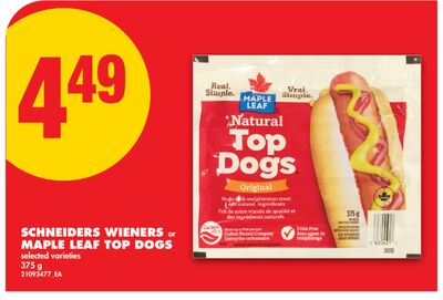 SCHNEIDERS WIENERS or MAPLE LEAF TOP DOGS, 375 G