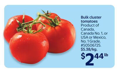 Bulk cluster tomatoes