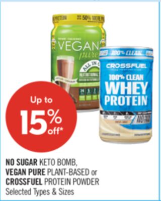 NO SUGAR Keto Bomb, VEGAN PURE Plant-Based Or CROSSFUEL Protein Powder