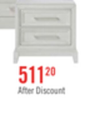 Vida Bedside 2-Drawer Nightstand, 27"W x 28"H - Sand