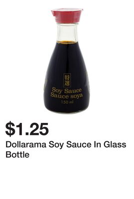 Dollarama Soy Sauce In Glass Bottle