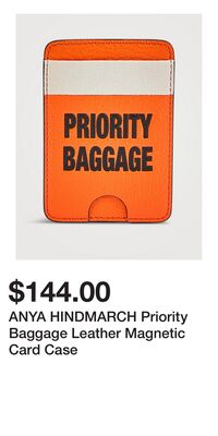 ANYA HINDMARCH Priority Baggage Leather Magnetic Card Case