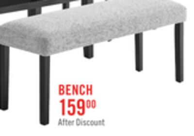 Libra Dining Bench with Polyester Fabric, 48"W - Grey