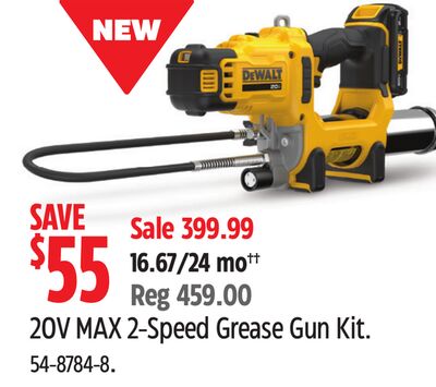 Dewalt 20V MAX 2-Speed Grease Gun Kit.