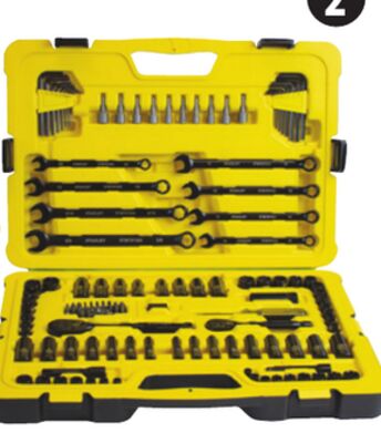 STANLEY 126-Pc Black Chrome Socket Set.