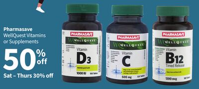 Pharmasave WellQuest Vitamins or Supplements