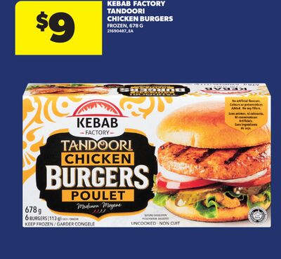 KEBAB FACTORY TANDOORI CHICKEN BURGERS, 678 G