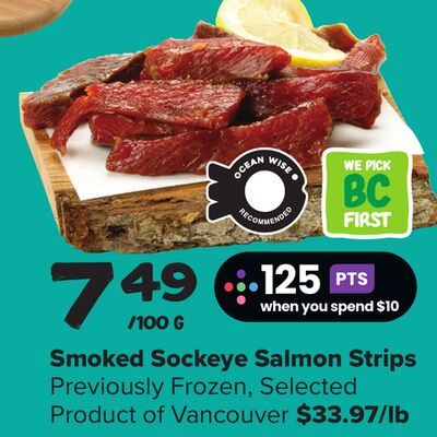 Smoked Sockeye Salmon Strips