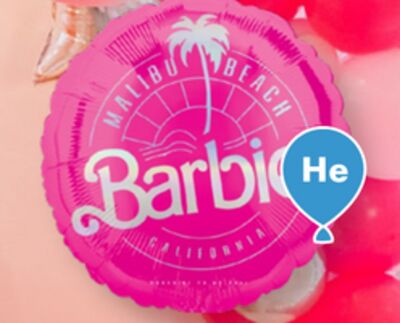 Mattel Barbie Round Satin Foil Balloon, 18-in