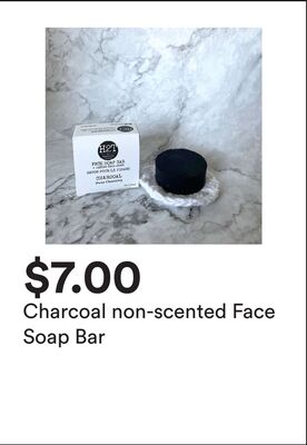 Charcoal non-scented Face Soap Bar